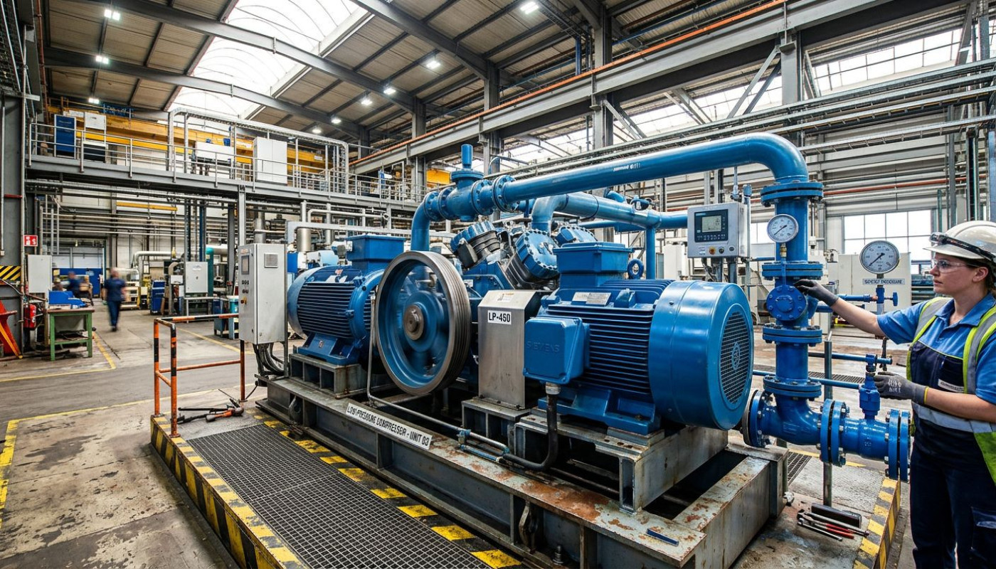 Optimisation de la chaîne de production grâce aux compresseurs basse pression